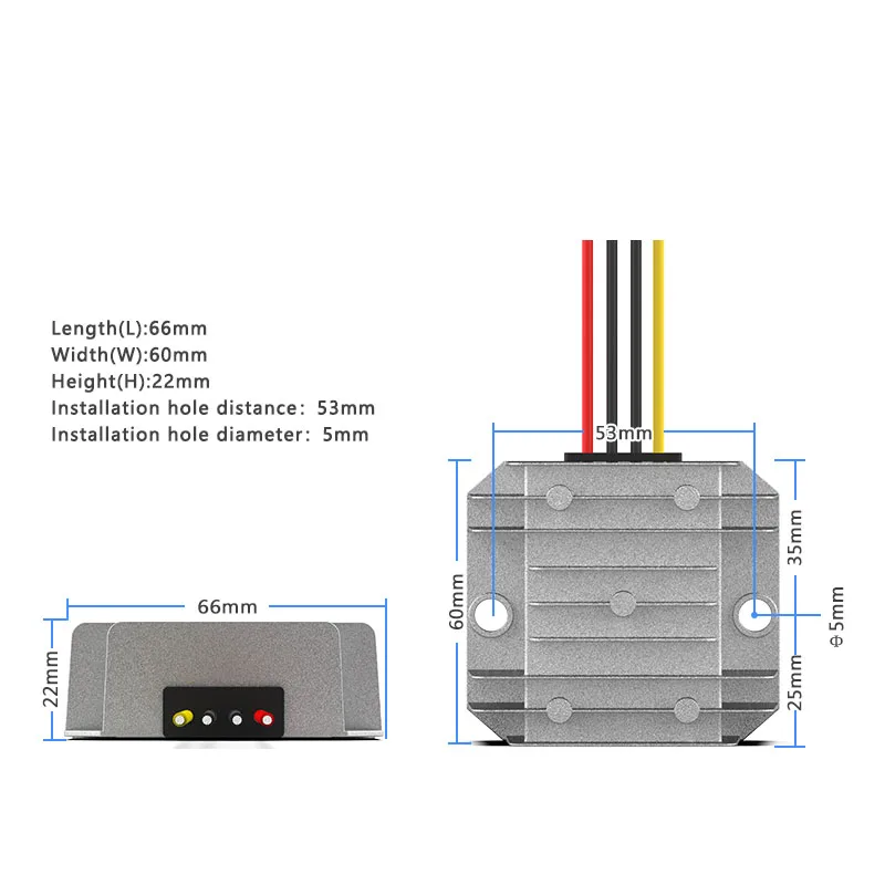 12V 24V To 5V 5A 10A Step-Down Car Power Converter DC-DC Buck Module Waterproof Transformer 5V Voltage Regulator Stabilizer