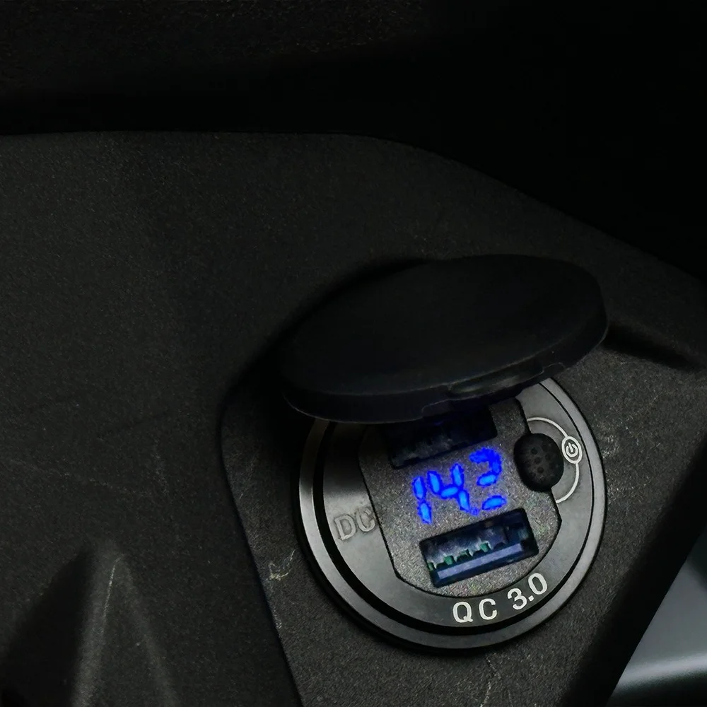 Motorcycle USB Fast Charger Adapter With Digital Voltmeter Modified Charging Port Fit For NX500 2026