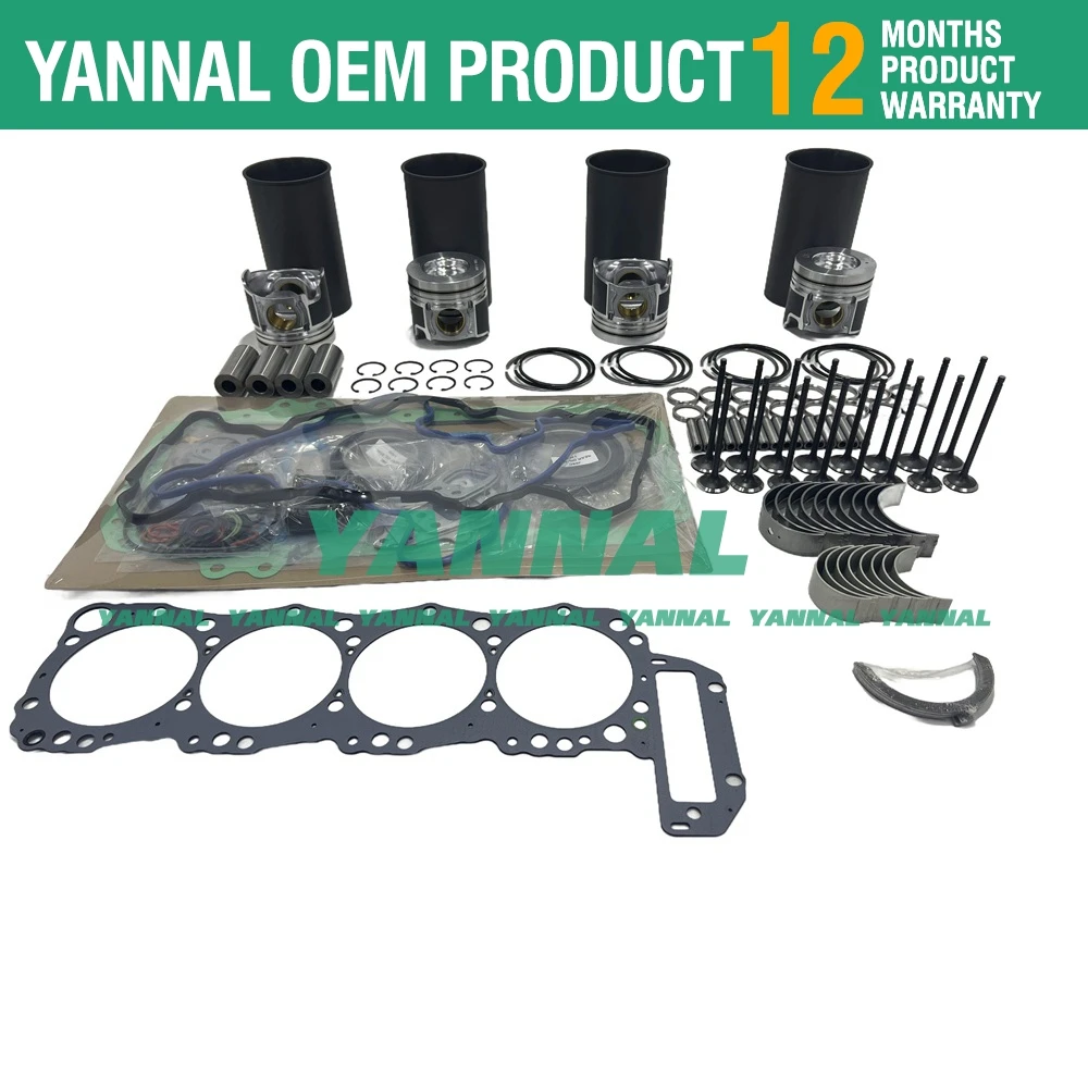 New J05C J05C-D JO5CT Overhaul Rebuild Kit With Full Set Gasket Pistons Rings Main Bearings Liner Valve For Hino Engine Parts