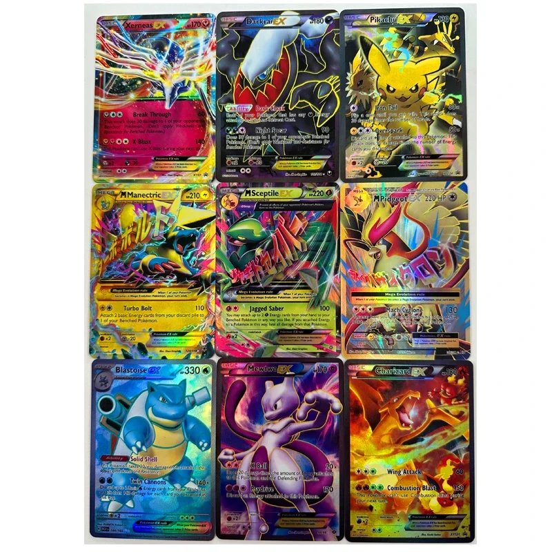 9pcs/set Mew tow Pidgeot Toys Hobbies Hobby Collectibles Game Collection Anime Cards