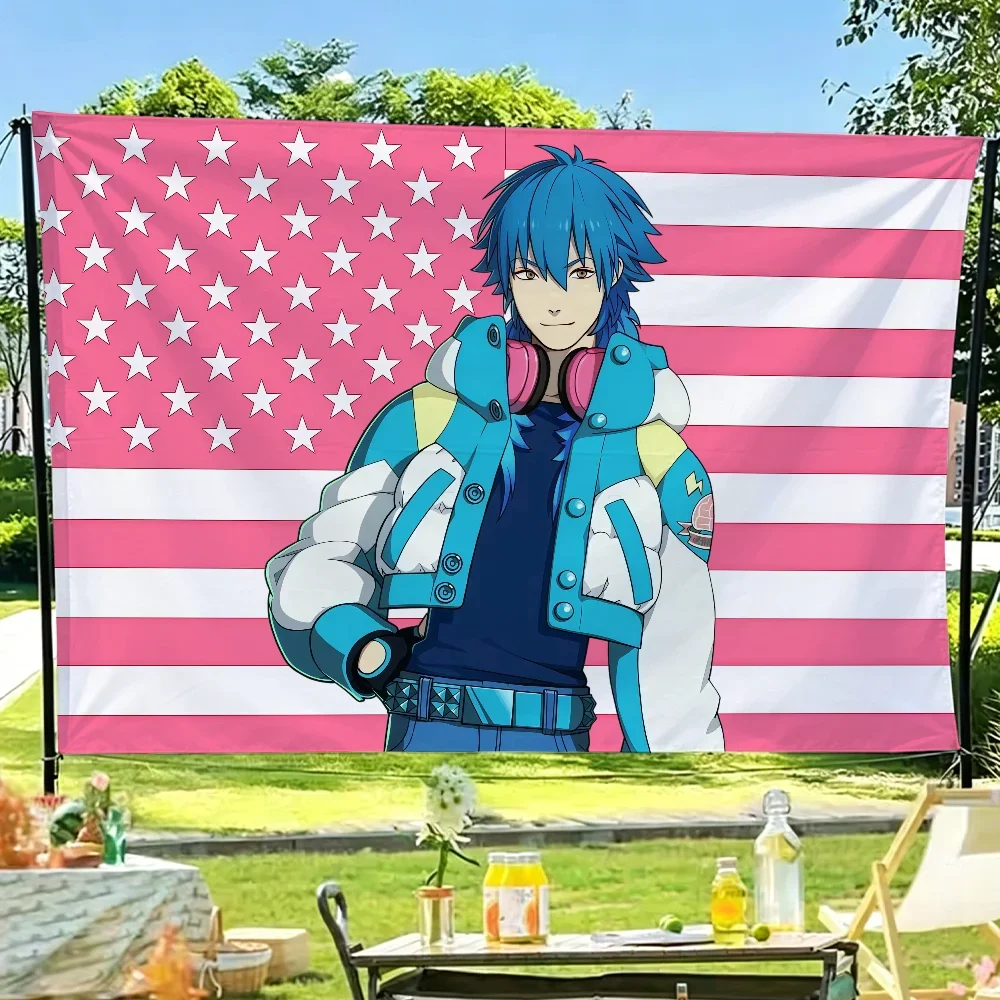 Aoba Seragaki D-DraMAtical Murder Pink Amerikanische Flagge für Gartenparty, Zimmer, Zuhause, Wanddekoration, Banner, Schlafzimmer, Outdoor-Wandteppich – Detail 4