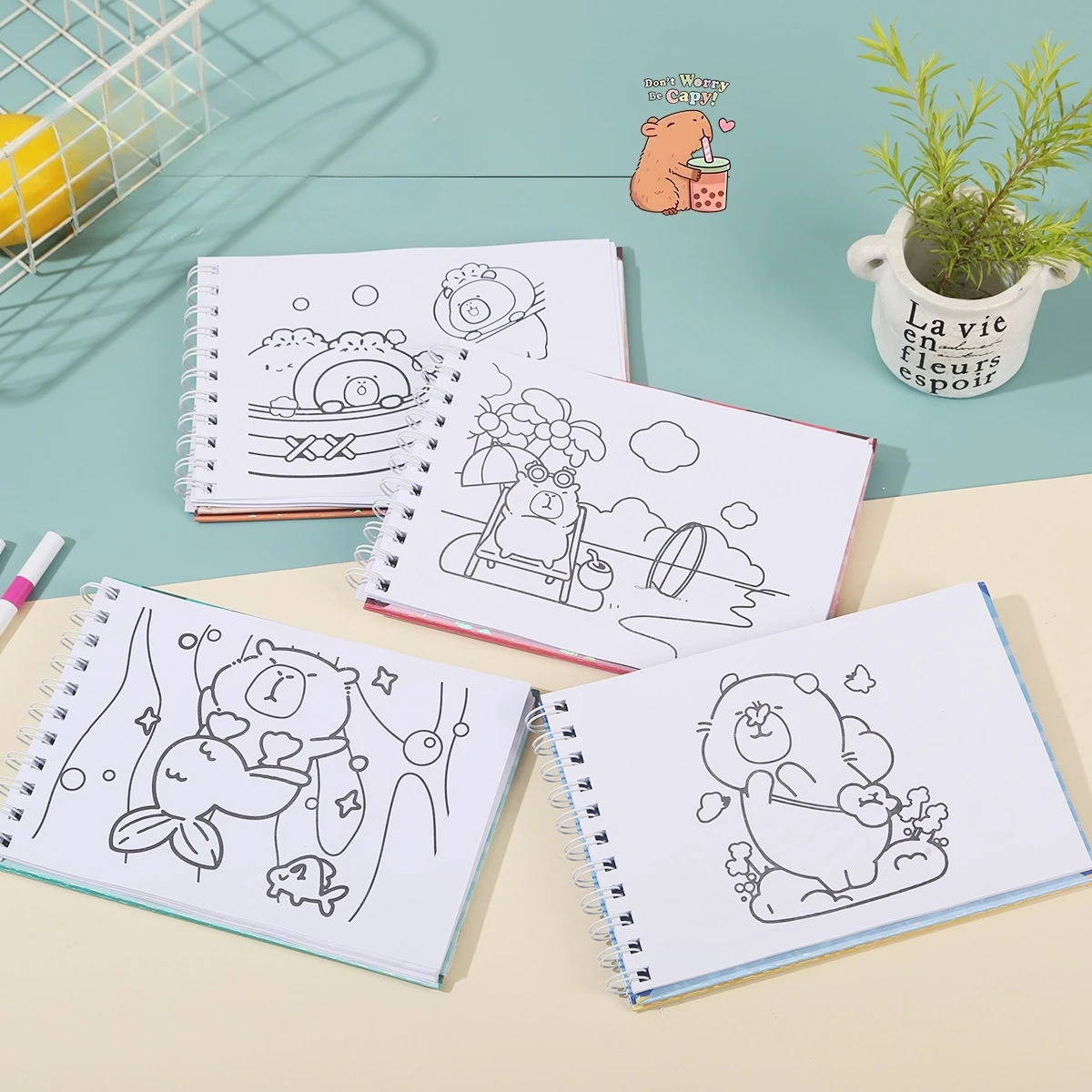 Fun Coloring Books for Youngsters,Cartoon Animation Figures Coloring Scheme, Exquisite Gift for Friends, Colleagues, Relatives