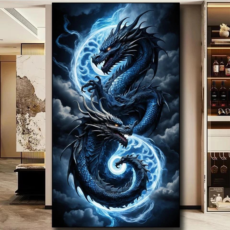 

Большой яркий черный дракон, сделай сам, алмазная живопись, искусство, полный круглый алмаз, художественная мозаика, ювелирные изделия, вышивка крестиком, Рождественский подарок