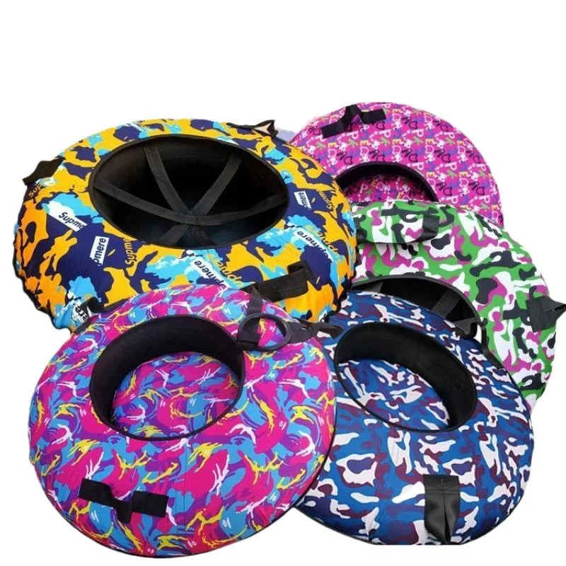 

High Quality Durable Round PVC Inflatable Snow Board Snow Tube Water Ski Slide Sled Ring Toy Environmental