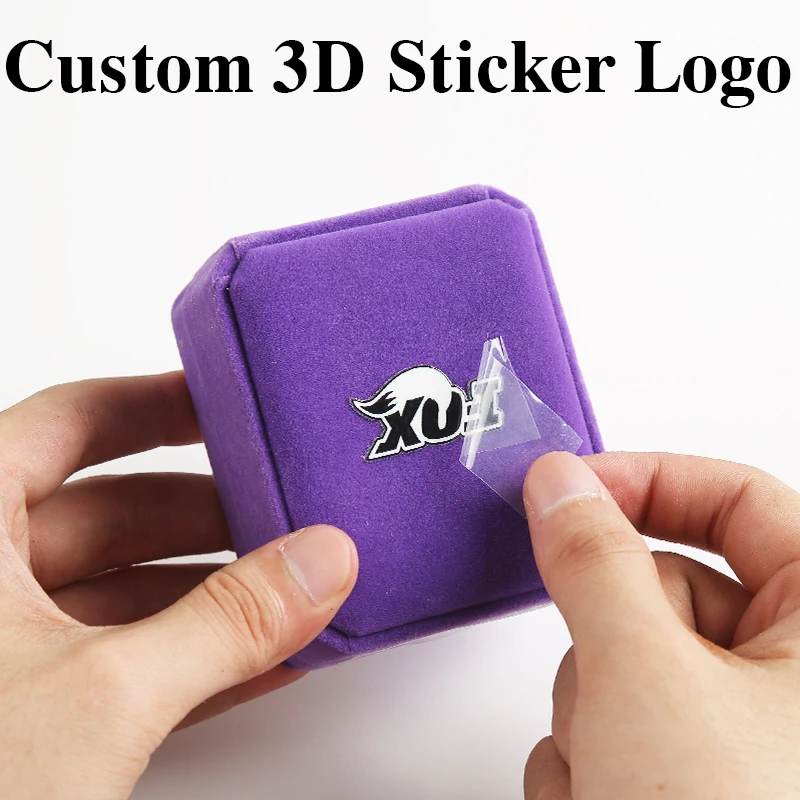 custom 3D UV sticker logo decal personalized brand logo name letters  High Quality Clear Die-Cut Sticker For Logo on package