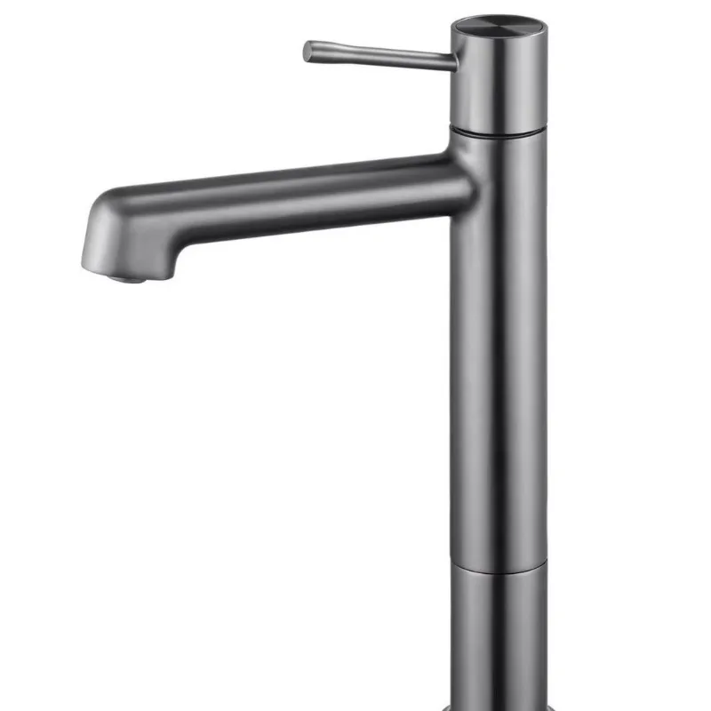 

Современный современный латунный смеситель для ванной комнаты с одной ручкой, вращающийся смеситель для умывальника с горячей и холодной водой, матовая отделка, крепление с одним отверстием