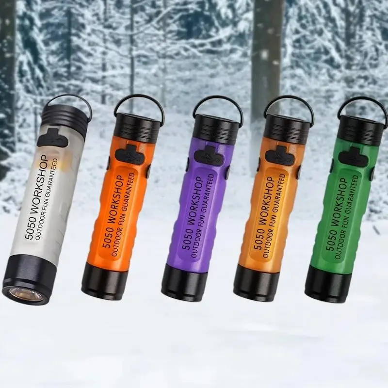 1 قطعة مصباح يدوي صغير مع مصباح LED متين لحالات الطوارئ والاستخدام الخارجي - يتميز بغطاء مشبك المفاتيح وعمر بطارية طويل.