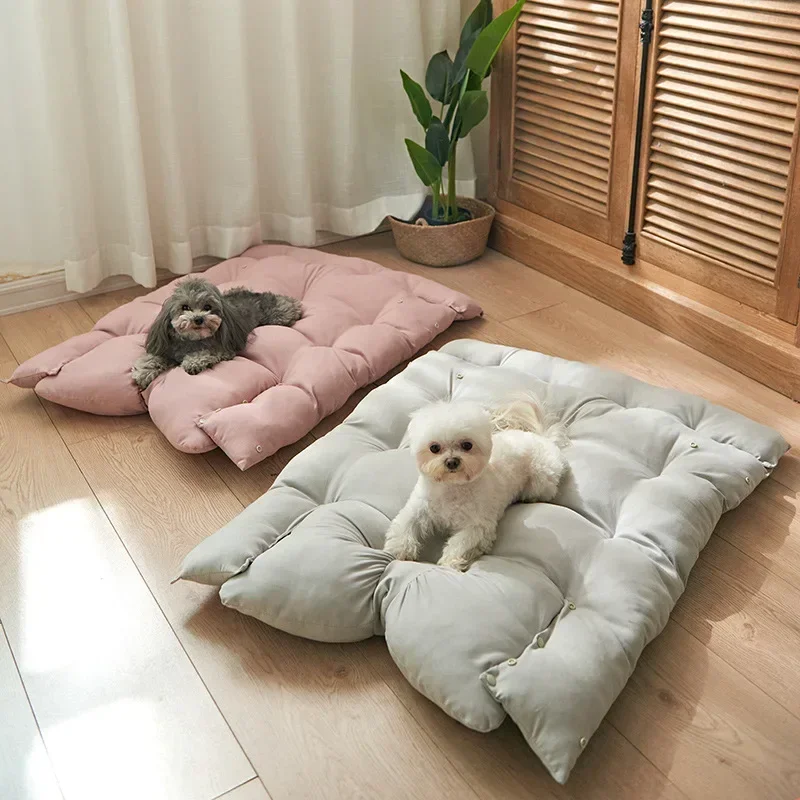 Dog Bed Washable Kennel Four Seasons Pet Large Sofa Corduroy Thick Deep Sleep Cushion Puppy Mat for Small To Large Dogs