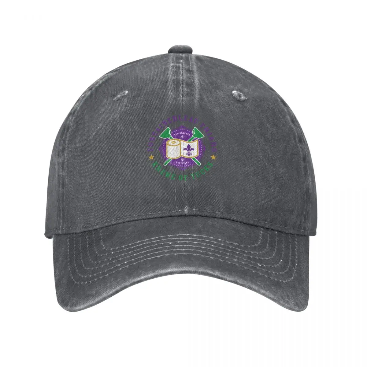 

FF Krewe of Tucks - 3 Color Logo Baseball Cap Snap Back Hat Icon Women Caps Men's