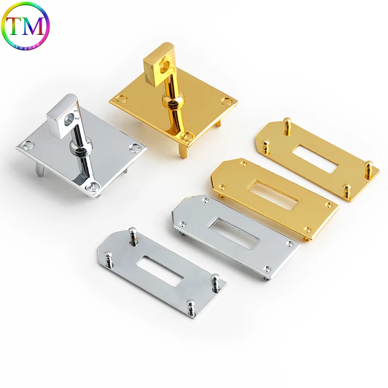 1-5PCS Metal Clasp Lock For Women Handbags Shoulder Bags Closures Snap Clasps Plates Buckle Turn Twist Locks DIY Accessories