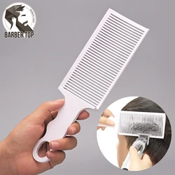 Peine de corte de pelo para hombres, cortadora de peluquero profesional, mezcla, parte superior plana, resistente al calor, cepillo de decoloración, nuevo diseño
