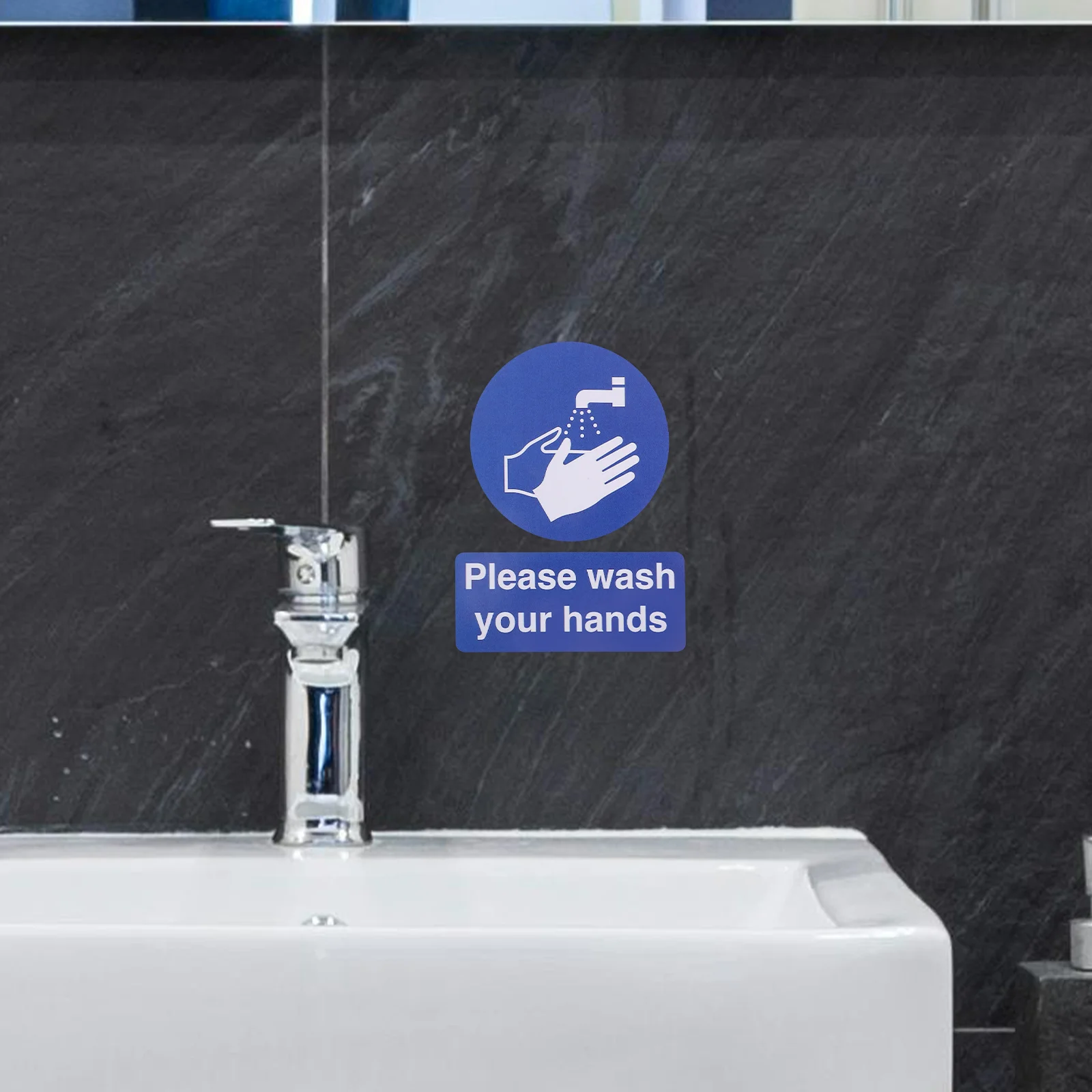Hand Washing Stickers Notification Hands Decal Instruction Placard Sanitize Sign Tag Staff