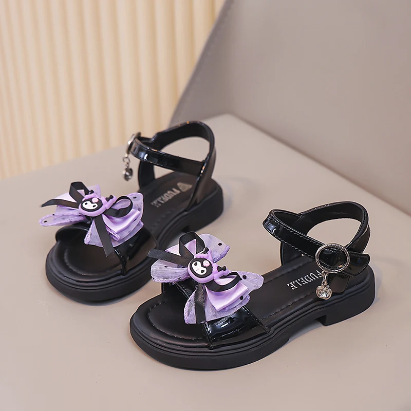 

Girls Sandals Flat Non-slip Summer Leathers Outdoor Beach Shoes Bows Casual Cute Sandals Breathable Walking Sandals for Kids