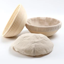 Dough Fermentation Basket Banneton Bread Proofing Baskets Natural Rattan Basket With Liners for Professional and Home Bakers