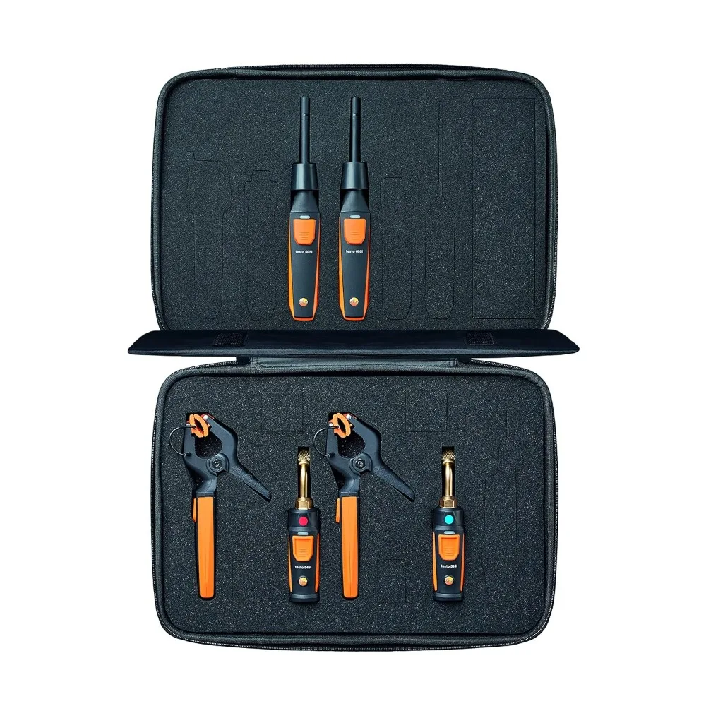 

Smart Probe Kit I HVAC/R Test and Load Set for air Conditioning, Refrigeration and Heating System I Includes testo 115i, 549i