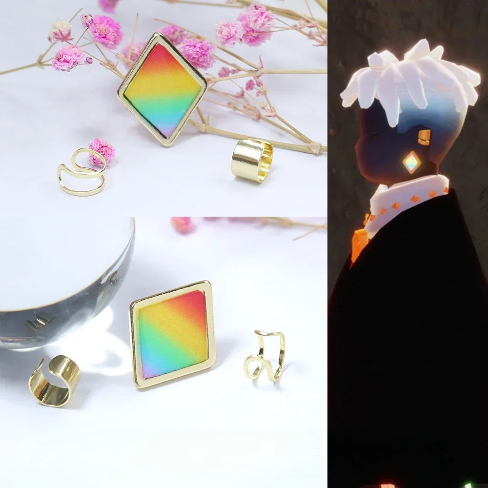 

Sky：Children of The Light Peripheral Products Son of Light Same Rainbow Earnail Kawaii Earrings Personal hobby toys