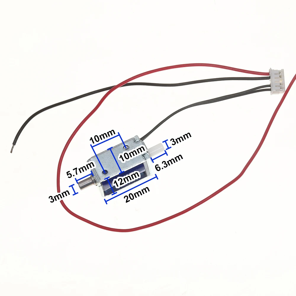 Mini 10mm Solenoid Valve with Wire Connector DC 5V Powered on To Open 2-Position 2-Way N/C Electric Control Air Valve