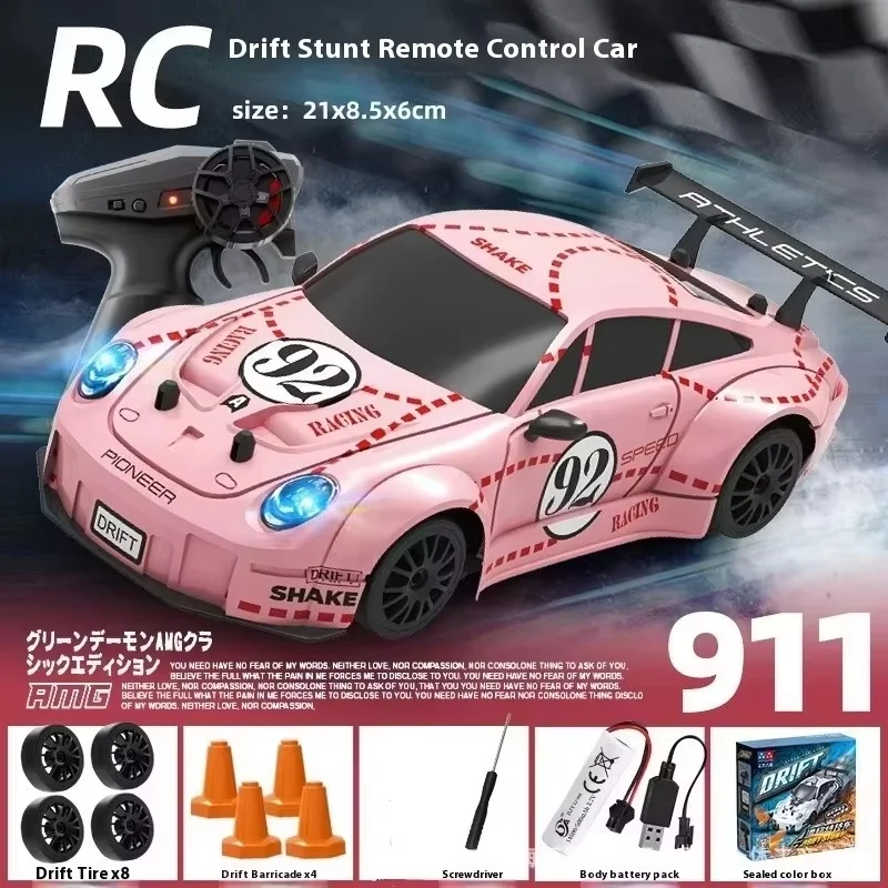 911 AE86 High-Speed Remote Control Car Four-Wheel Drive Racing Light Drifting Car Racing Simulation Model Toy Holiday Gift