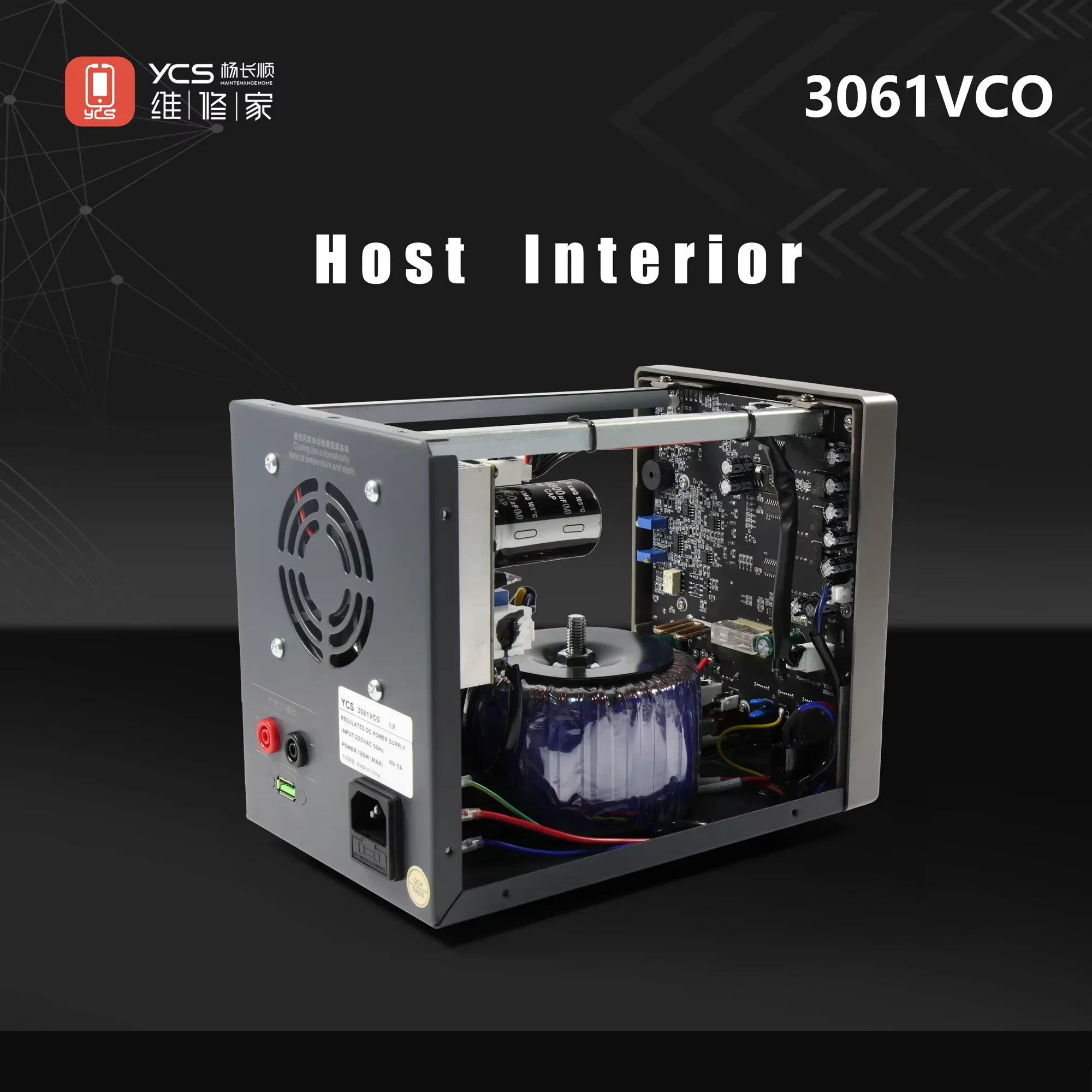 Alimentation cc réglable unique YCS 3061VCO 30V6A avec Protection OCP pour la réparation de téléphones courant de tension multifonctionnel numérique