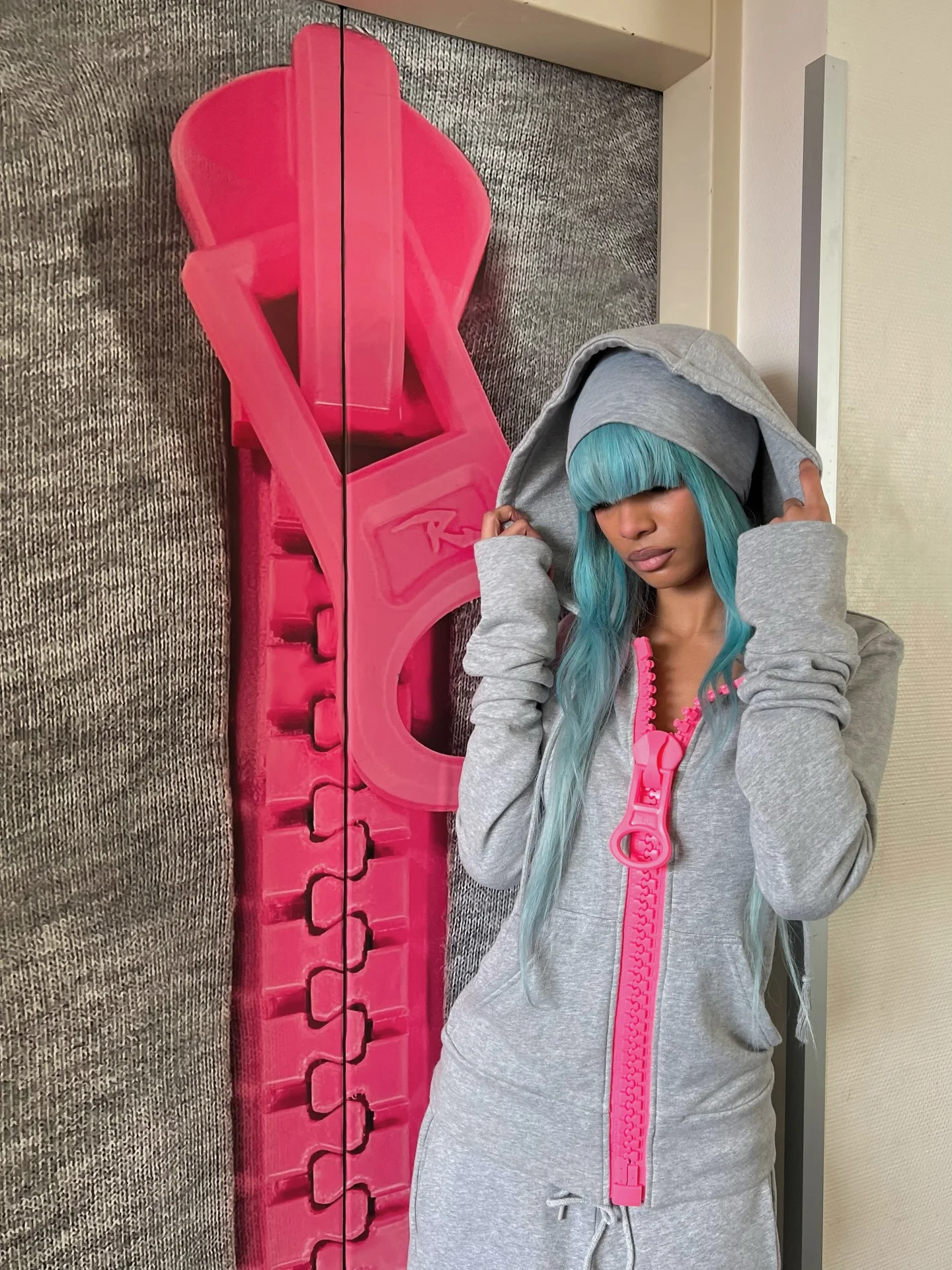 Y2k Europese en Amerikaanse retro oversized hoodie met rits, dames Harajuku Street hiphop casual sweatshirt met rits, unisex