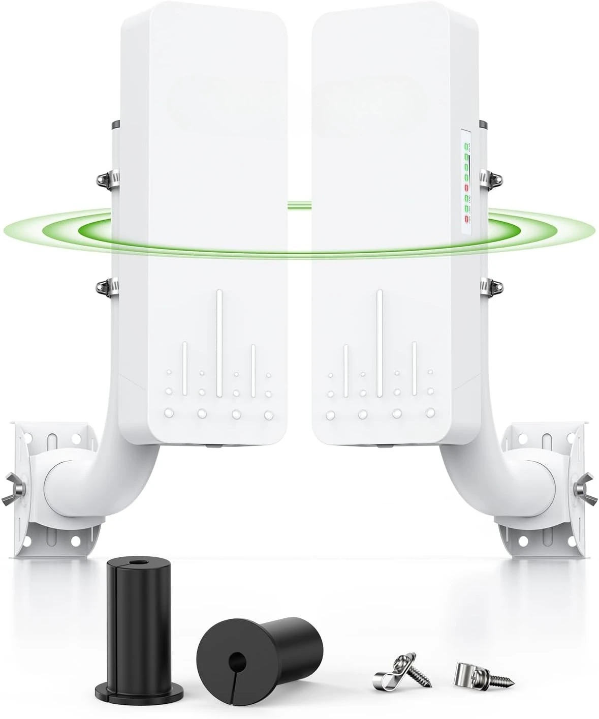 CPE661 Gigabit Wireless Bridge dengan Dudukan, Dual WiFi Broadcasters, Extender WiFi Outdoor Point-to-Point 3KM 5.8GHz, Penjualan Panas