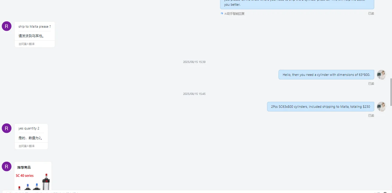 

Грузовая ссылка из 2 шт. SC Диаметр 63 мм Ход поршня 800 мм Алюминиевый сплав двойного действия Стандартный пневматический цилиндр Поршневой привод