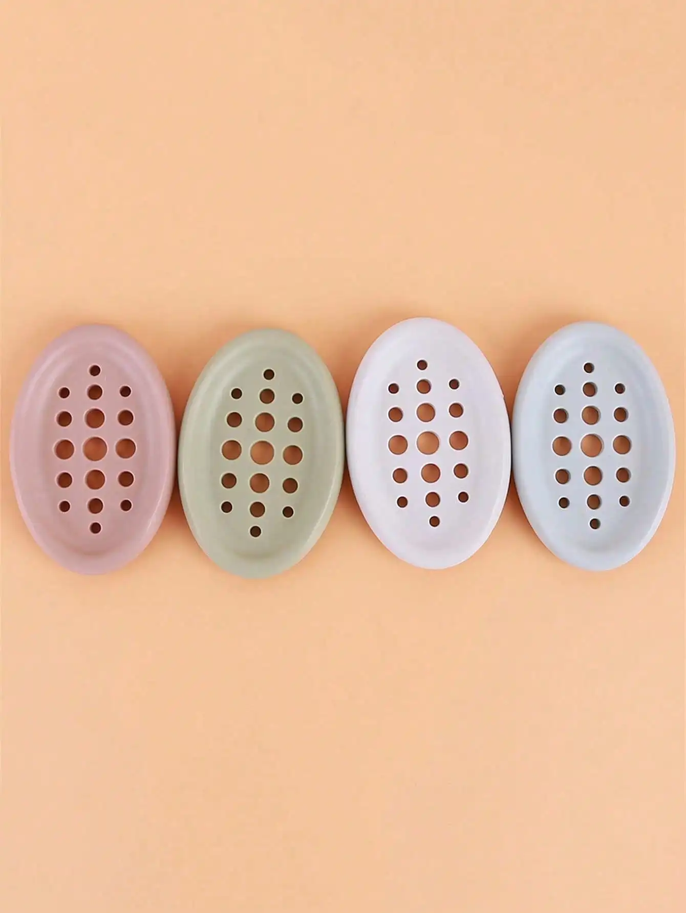 3pcs Silicone Soap Dish Perfect For Bathroom Countertops, Sinks, And Countertops, Durable And Space-Saving Bathroom Accessories