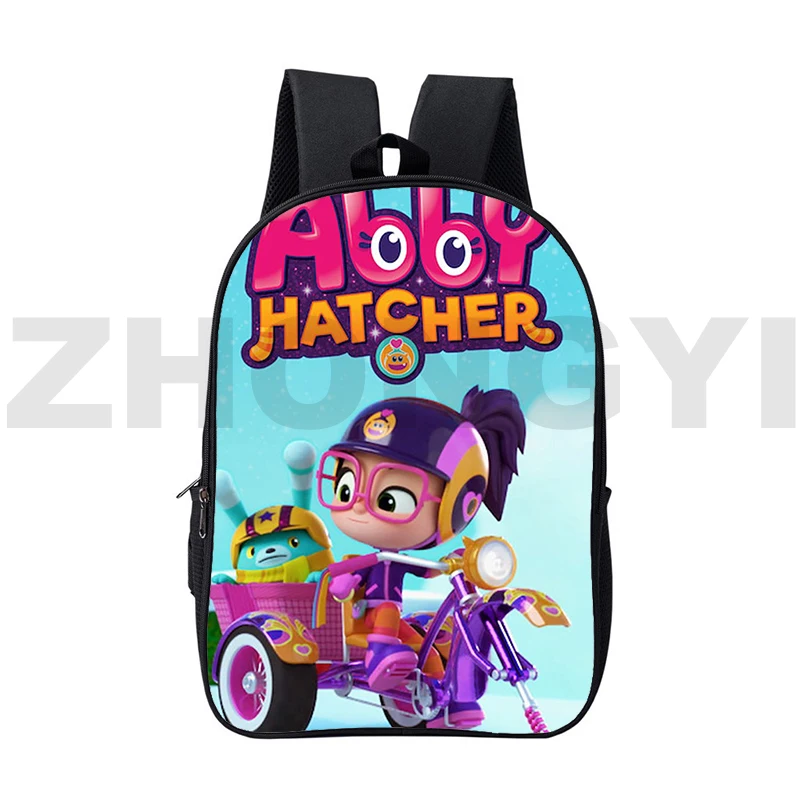 

16 Inch Cute Abby Hatcher Schoolbags for Girls 3D Cartoon Coloring Book Backpacks Waterproof Large Capacity Travel Leisure Bags