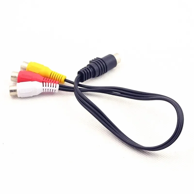 S-video Revolution Lotus 3RCA Yellow Red and White Conversion Cable S Terminal 7-pin To AV Male Vowel Video Conversion Cable