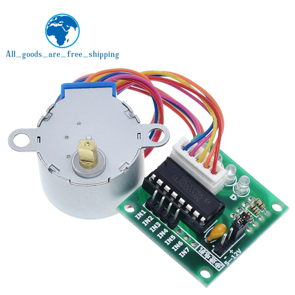 TZT 1LOTS 28BYJ-48-5V 4 phase Stepper Motor+ Driver Board ULN2003 for Arduino 1 x Stepper motor +1x ULN2003 Driver board