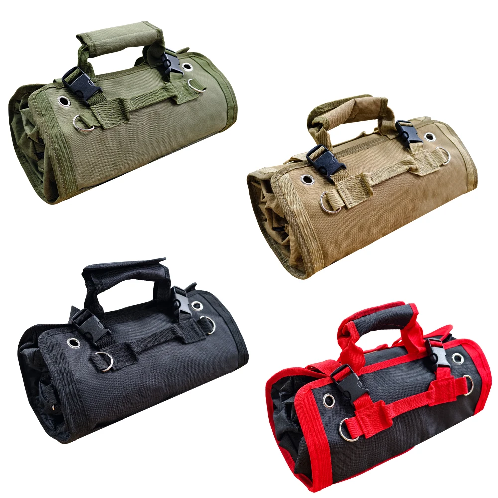 Multi-color optional roll-up tool bag, portable hand-held maintenance tool kit