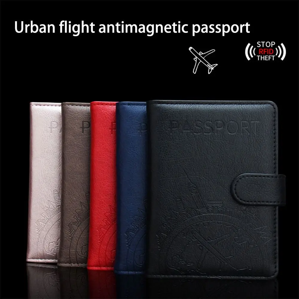 

RFID Leather Passport Bag Multi-function Document Package Portable Travel Ultra-thin Passport Holder