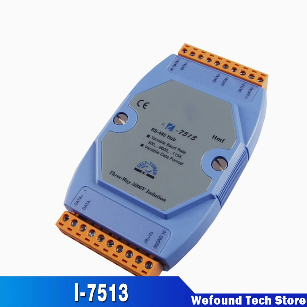 

I-7513 1-channel RS-485 to 3-channel RS-485 HUB (three terminal isolation)