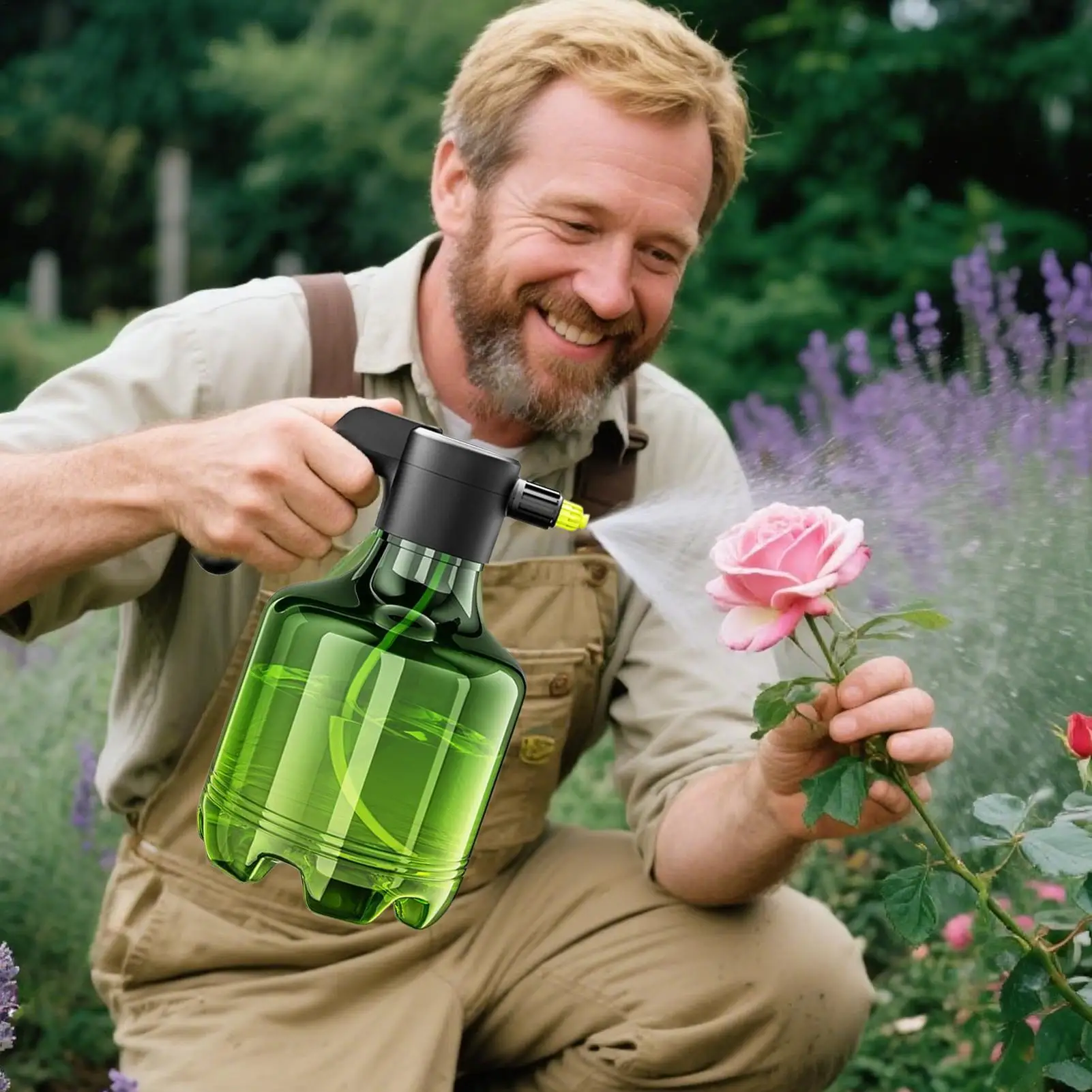 

Battery Powered Sprayer 3000ml Rechargeable Garden Sprayer 1500mAh Mister Adjustable Atomizer Bottle For Washer Fence Plant