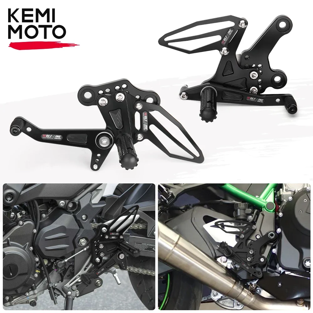 Footrests For Kawasaki Ninja 400 250 2021 2018 Z400 2019 Rearset Rear Footpegs Footrests Adjustment Rider Motorcycle Accessories