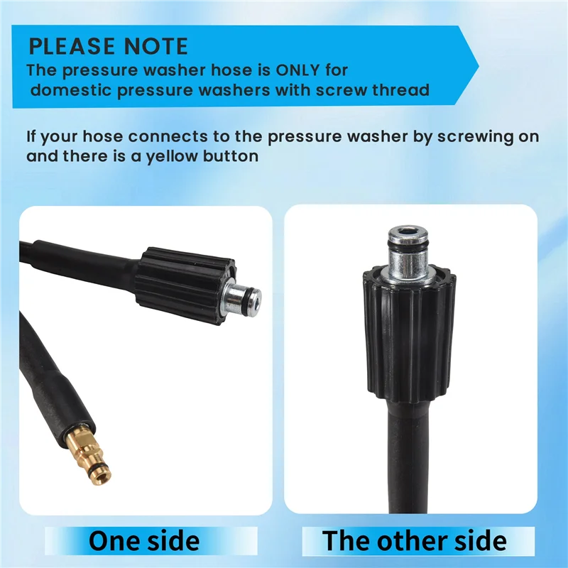 أوصى بشدة 15 متر 49FT 2320PSI جهاز تنظيف يعمل بالضغط العالي خرطوم أنبوب انبوب ماء تنظيف استبدال ل Karcher K2 K3 K4 K5 #6