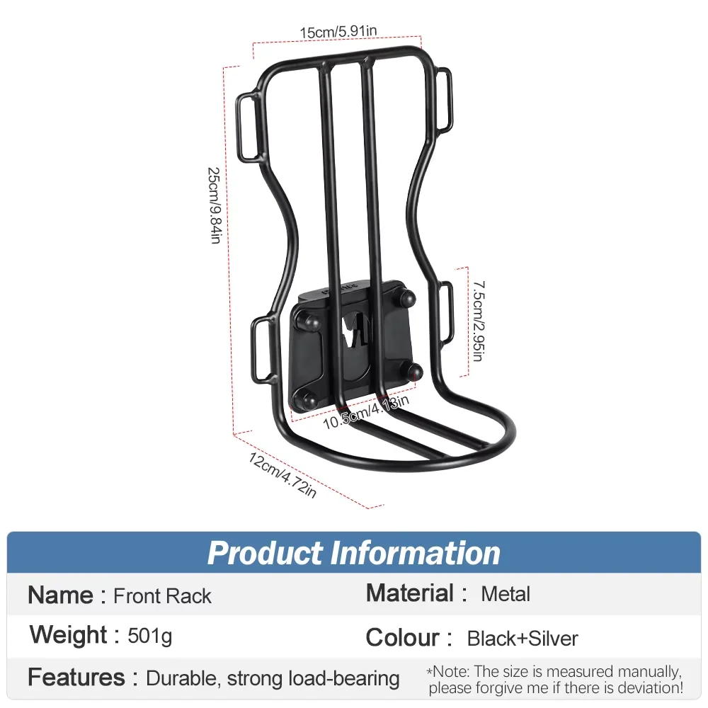 NEWBOLER Metal Front Rack for 10L Brompton Bike Bag Front Lightweight Shelf Luggage Rack Bicycle Accessories