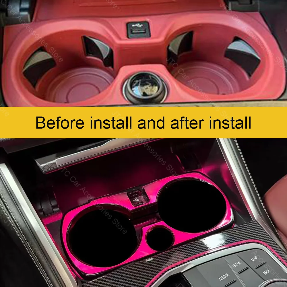 Crystal Cup Holder Light For BMW 3 4 Series G20 G21 G22 G23 G26 G80 G82 G83 Ambient Cup Lamp Tools Original Car Easy install