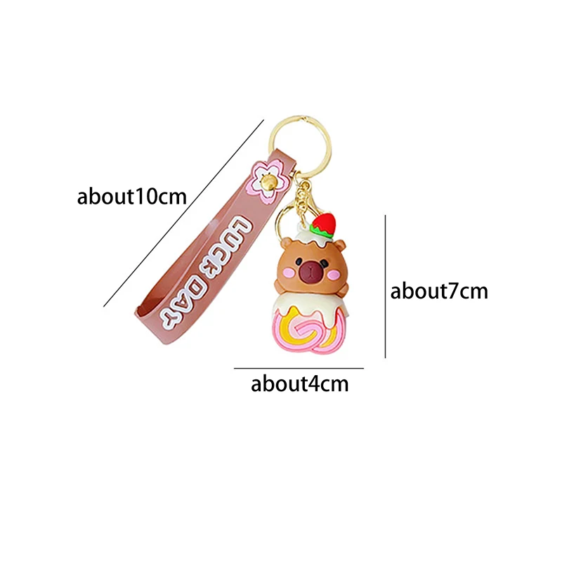 Capybara Rodent Capybara Pvc Pendant PVC Simulation Capybara Capybara Pvc Keychain Cute Capibara Anime Keyring