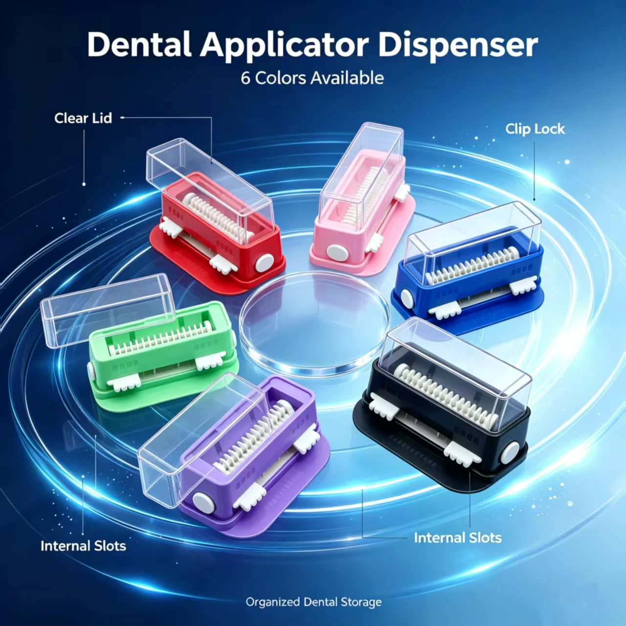 1Pcs Dental Micro Applicator Dispenser Box Disposable Brush Stick Storage Holder Cotton Tip Container Case Dentist Storage Tools