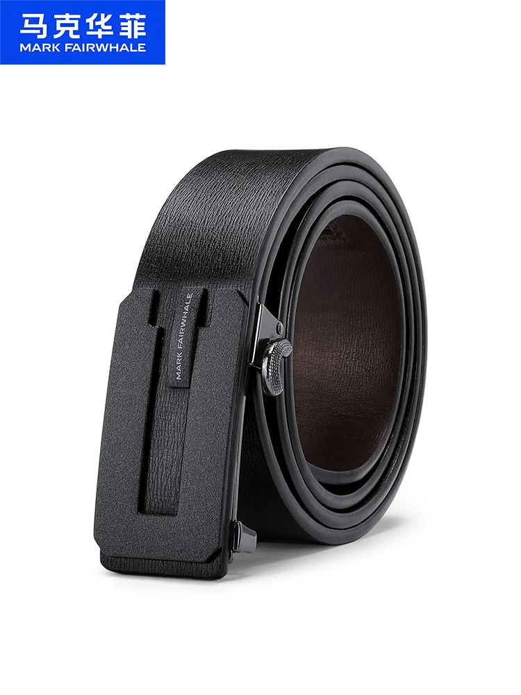mark-fairwhale-casual-leather-belt-for-men-fashionable-young-adults-automatic-buckle-calfskin-business-style-single-circle