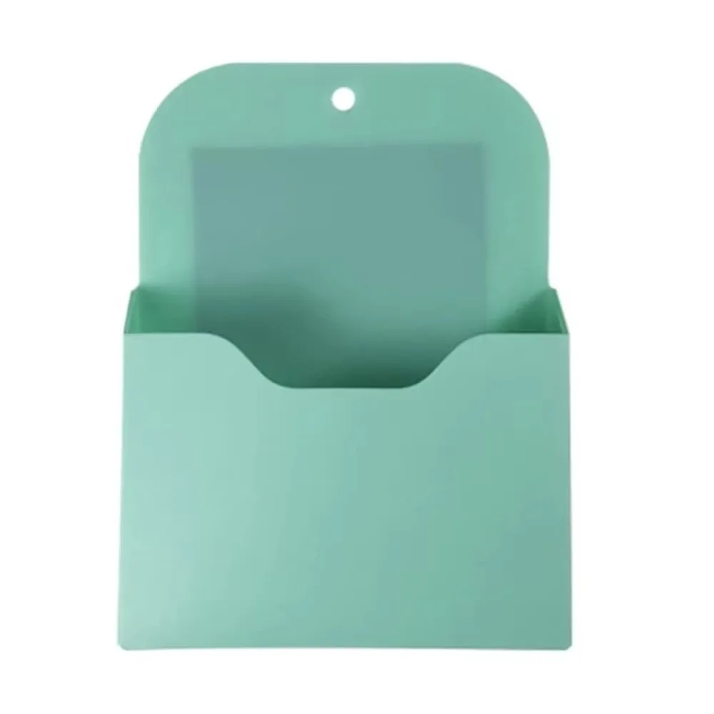 PP Magnetic File Organizer Mint Green Magnetic Mounting Magnetic Storage Box Hanging Rounded Corners Magnetic Tool Organizer