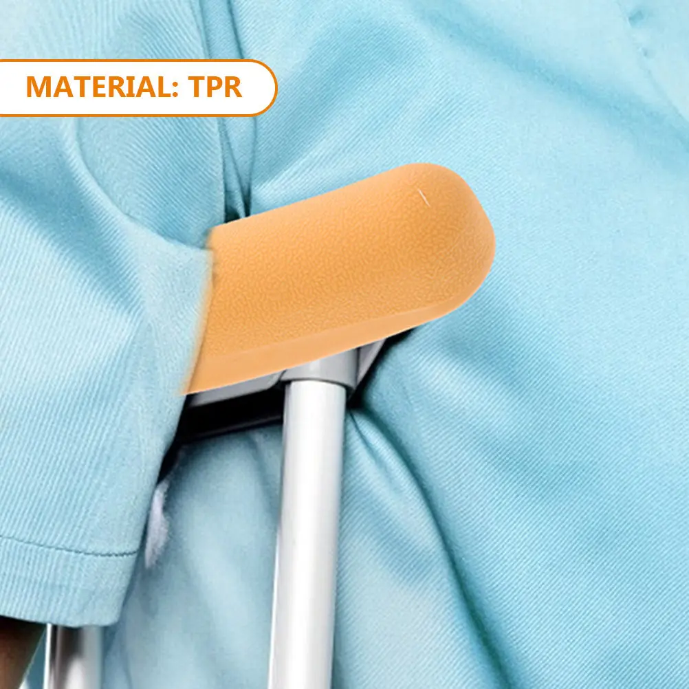 4Pcs Underarm Crutch Pads Tpr Non-Slip Armpit Cushion Replacement for Aluminum Crutches Elderly Disabled Support Comfortable