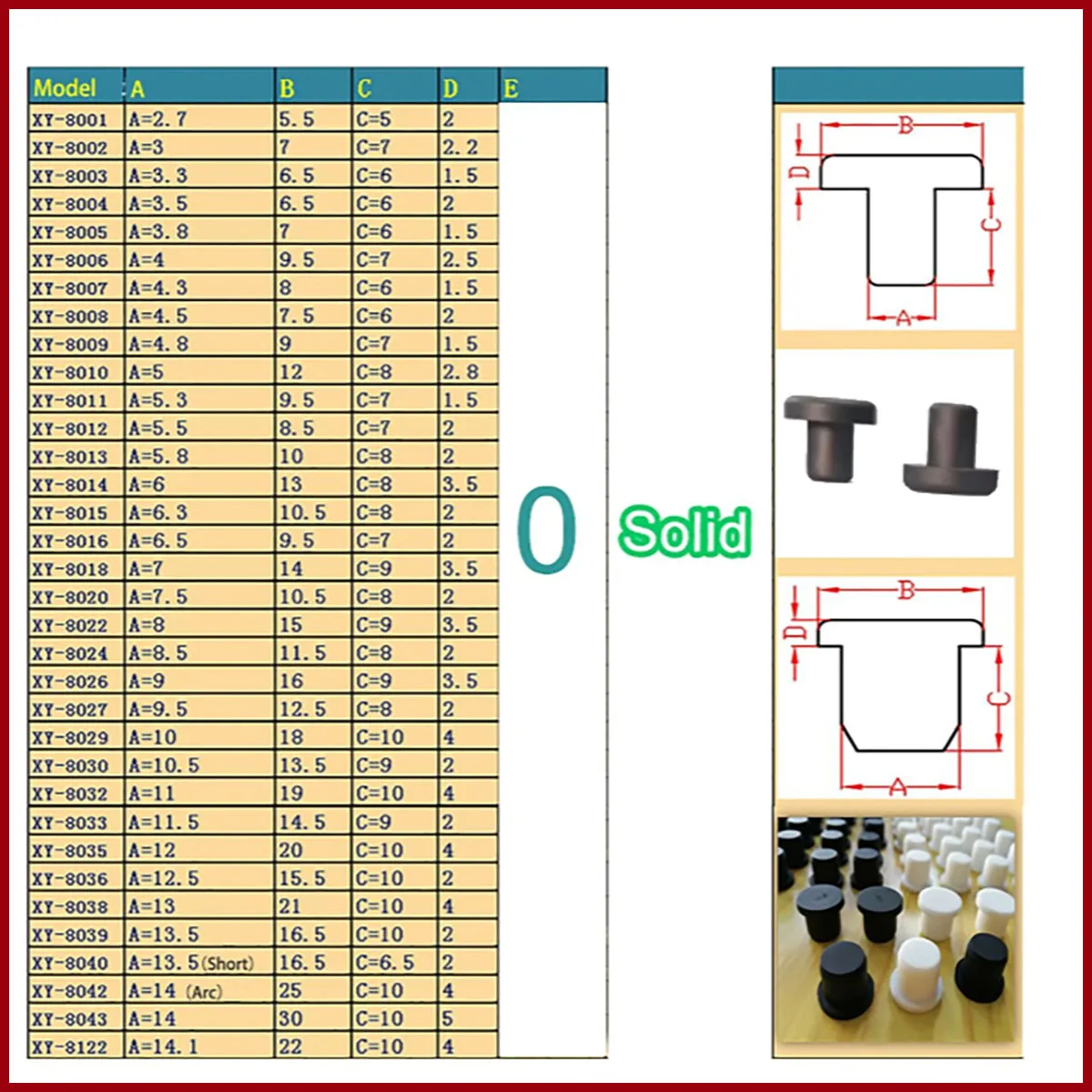 T نوع الصلبة سيليكون ثقب قبعات 2 مللي متر-14 مللي متر ارتفاع درجة الحرارة مقاومة ختم المقابس الغبار واقية تقطيع نهاية قبعات طوقا #6