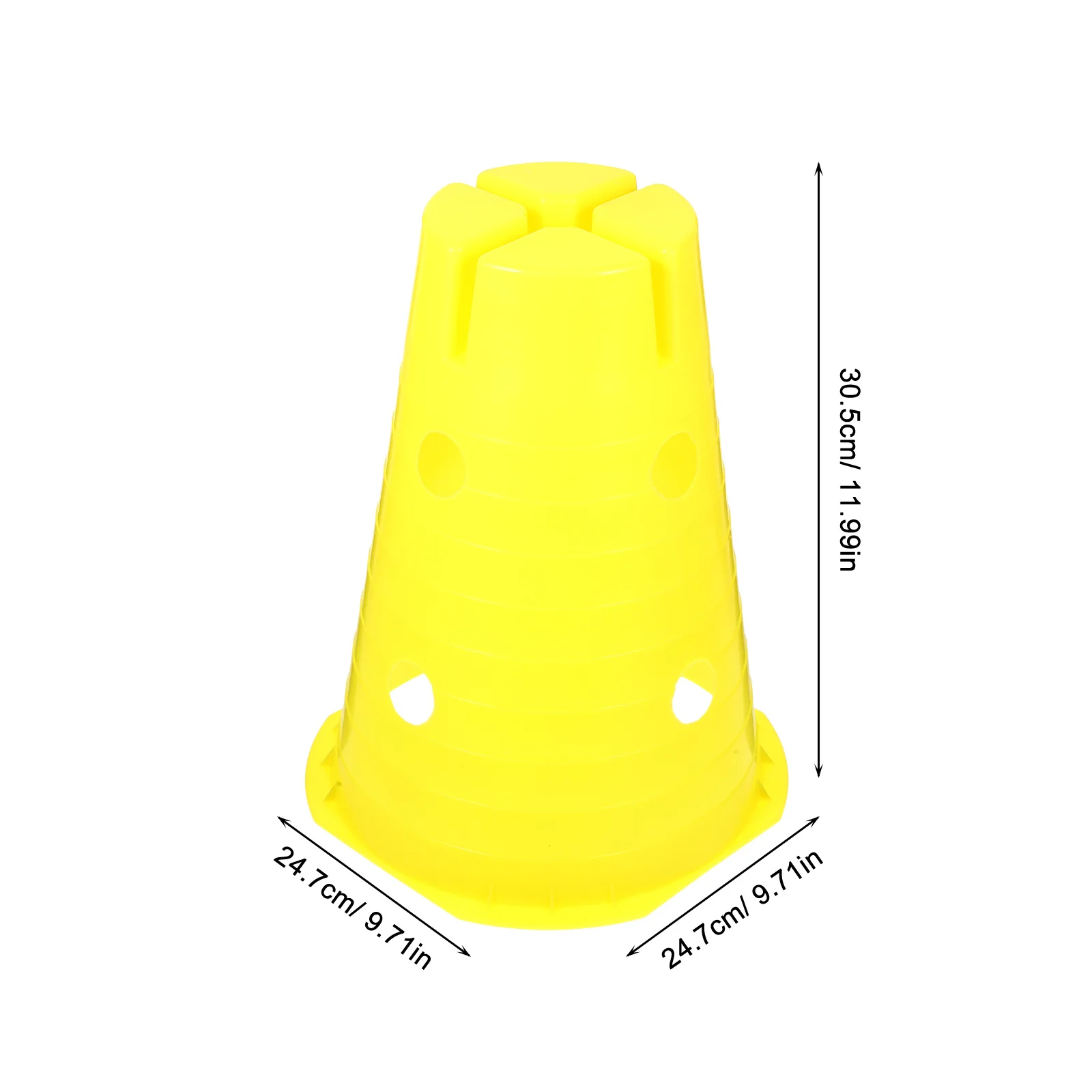 กรวยฝึกซ้อมฟุตบอลสีสันสดใส วัสดุ PE ทนทาน เสริมความมั่นคง ฝึกความคล่องตัว อุปกรณ์ฝึกซ้อมฟุตบอล กรวยมาร์คเกอร์ขนาดกะทัดรัด