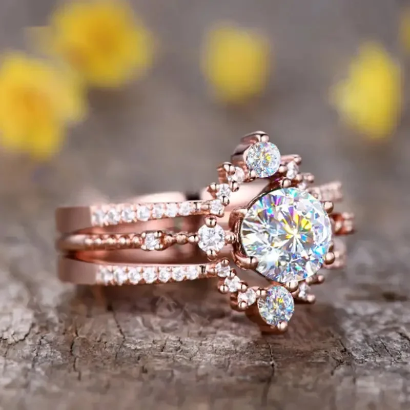 New Oval Niche Fashion Temperament Fully Inlaid with Brilliant Zircon Accessories, Personalized Design, Attending Banquet Ring