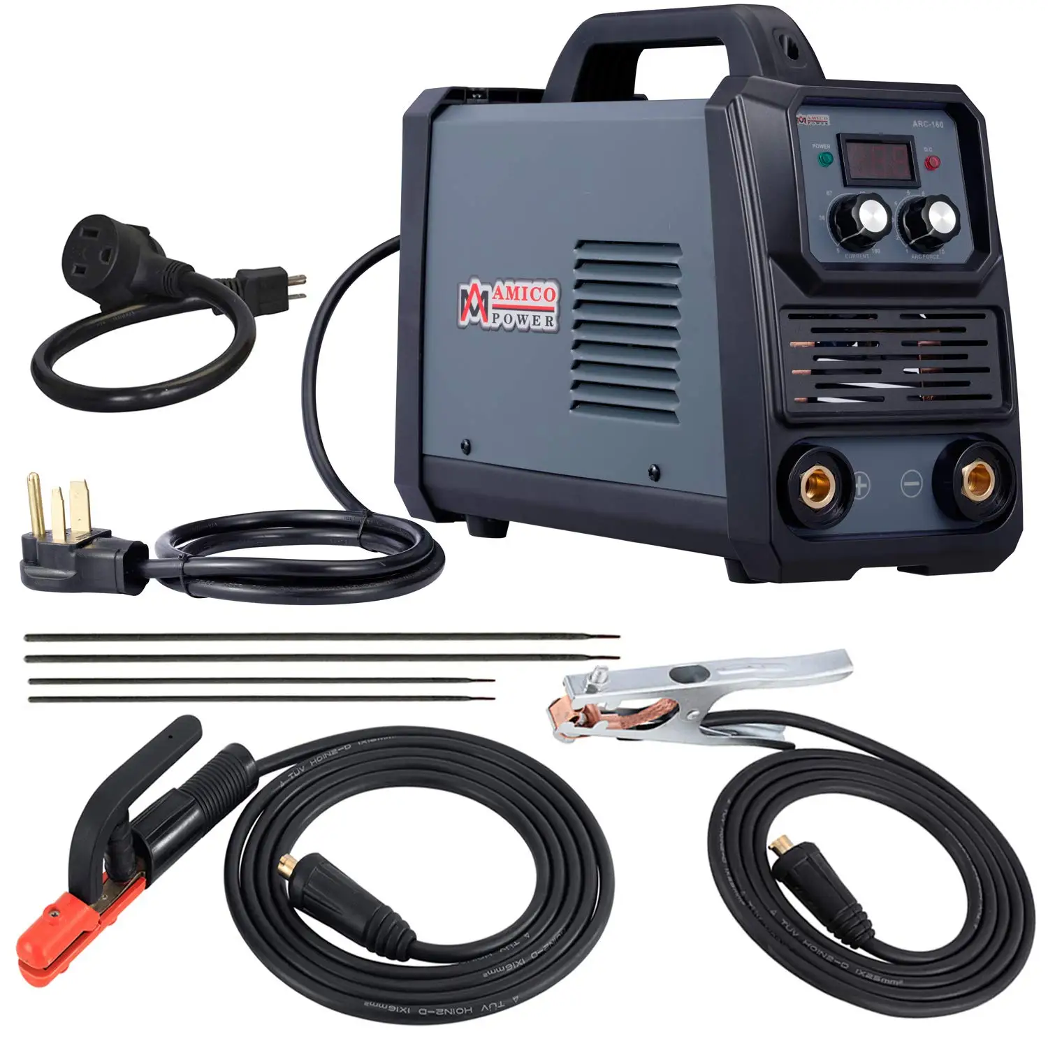 New, ARC-160, Professional 160-Amp Stick Arc Lift-TIG Welding Machine, 80% Duty Cycle, 100-250V Wide Voltage Welder