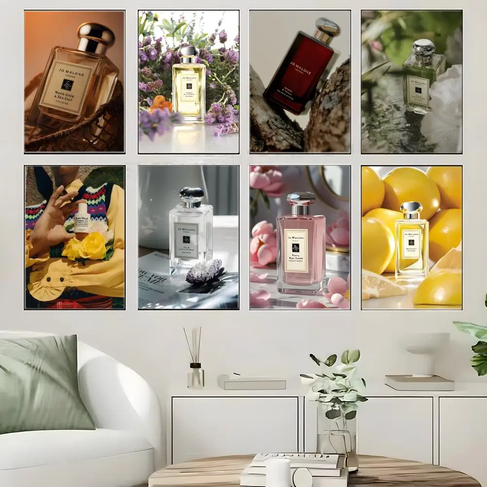 Brand J-Jo Malone Poster  Self-adhesive Art Waterproof Paper Sticker Coffee House Bar Room Wall Decor
