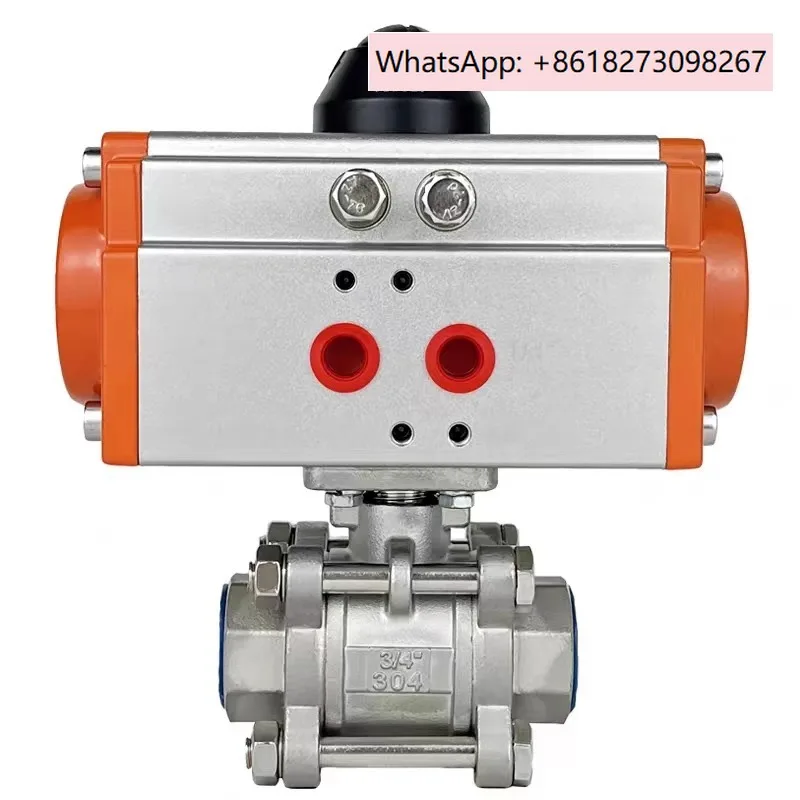 

Q611F-16P stainless steel pneumatic three piece ball valve threaded connection adjustment quick disconnect switch DN25 100