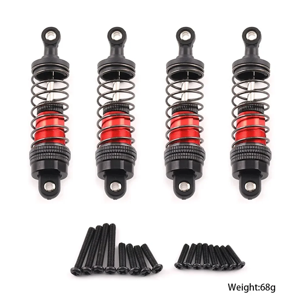 

4Pcs Metal Front And Rear Shock Absorber For Wltoys 144001 144010 124007 124016 124017 124019 RC Car Upgrade Parts